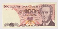 100 zloty 1986 seria SB stan UNC