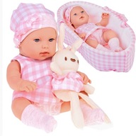 Bobas Bábika Novorodenec oblečená ružová čiapka šaty maskot