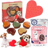 Sada Valentínskych pochúťok pre psa: bombonierka, trénerka a koláčik