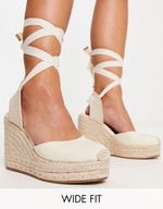 ASO DESIGN ECRU ESPADRYLE KOTURNA (38)