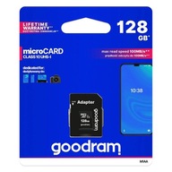 Pamäťová Karta GOODRAM microSD 128GB CLASS 10 UHS I 100MB/s SD adaptérom