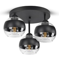 Lampa Wisząca Sufitowa Żyrandol Czarna Szklane Kule Black Belt ER3 LED E27