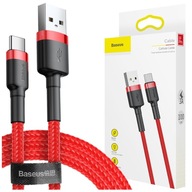 baseus> ODOLNÝ KÁBEL USB / USB-C QC3.0 3A 1M ČERVENÝ