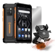 Nowy HAMMER Iron 4 Orange 4/32GB, BAT.5180mAh, NFC + Uchwyt i Szkło