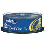 Verbatim DVD+RW, 43489, DataLife PLUS, 25-pack, 4.