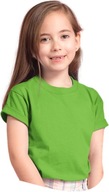 jasnozielona koszulka dziecięca bawełniana krótki rękaw 9-10 lat 140-146 cm