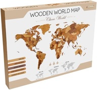 Drevená mapa sveta EWA Wooden World Map POPIS!!!
