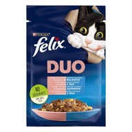 Purina Felix Fantastic Duo Mokra Karma Kota Łosoś Sardynka W Galaretce 85g