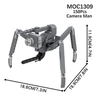 MOOXI Skibidi WC Set MOC Tehly Hra Super Titan Corps Vs Monitor Man