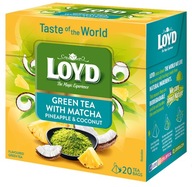 Zielona Herbata Ekspresowa Green Tea Matcha Ananas Kokos Relaks 20 T. LOYD