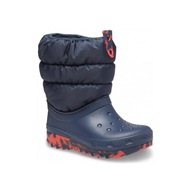 Śniegowce dziecięce buty kozaki na zimę Crocs Neo Puff 207683-NAVY 22-23