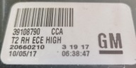 light right rear part bonnet OPEL INSIGNIA B HB 39108790