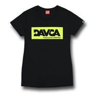 DAVCA Dámske tričko black fluo logo