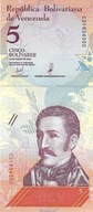 Banknot 5 Bolivar 2018