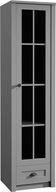 Provence Grey W1S - vitrína 1 dverová 1 zásuvka