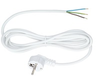 Przewód Kabel z wtyczką kątową H05VV-F 3x1,5 3m biały