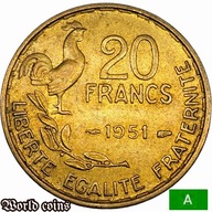 20 FRANKÓW 1951 FRANCJA