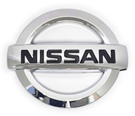 Emblemat NISSAN chrom srebrny 125x106mm znaczek logo