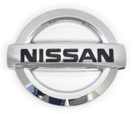 Emblemat NISSAN chrom srebrny 127x106mm znaczek logo