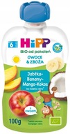 HiPP BIO mus owocowo-zbożowy 6m+ jabłka-banany-mango-kokos EKO 100 g