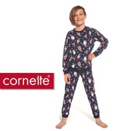 CORNETTE piżama chłopięca GNOMES 3 134-140 ŚWIĘTA