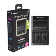 Ładowarka Panasonic Eneloop BQ-CC65 port USB, LCD