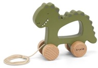 Trixie baby drevený zelený dinosaurus na šnúrke hračka na ťahanie