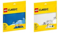 KLOCKI LEGO CLASSIC 11025 + 11026 PŁYTKA KONSTRUKCYJNA NIEBIESKA I BIAŁA