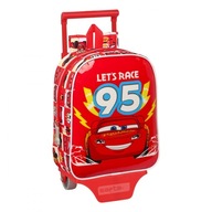 Školská taška s kolieskami Cars Let's race Red B