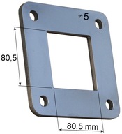 Marka montażowa, blacha montażowa do słupka 80x80
