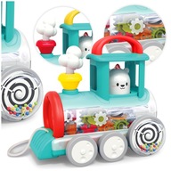 Senzorická lokomotíva oblečenie vlak hračka na štvornožkovanie Montessori