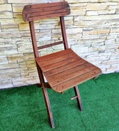 Krzesło drewniane stare składane zabytkowe antyk vintage PRL