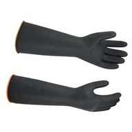 Priemyselné rukavice Ľahké pánske dámske vodeodolné čierne rukavice bezpečnostné 45 cm