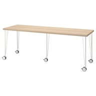 IKEA LAGKAPTEN KRILLE Písací stôl dub biely 200x60 cm