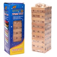 Drewno wieża z cyferkami gra zręcznościowa Jenga