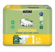 MUUMI BABY 1 NEWBORN 2-5KG PIELUSZKI EKO 25 SZT