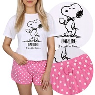 Snoopy Fistaszki Bielo-ružové pyžamo 134 cm
