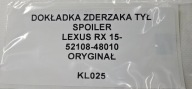 accessori Paraurti posteriore SPOILER LEXUS RX 15- ORYG
