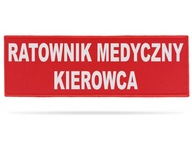 Reflexný emblém na našitie nápis ZÁCHRANÁR VODIČ - 30x10cm
