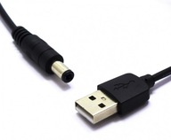 KABEL USB Z WTYKIEM ZASILAJĄCYM DC 2,1mm 1.5m Vita