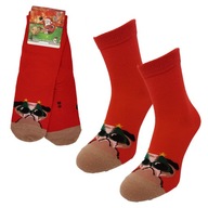 Ponožky detské vianočné česané bavlna