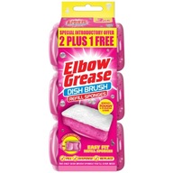 3pk hubka na kefu na riad Grease Dish Brush Refill Elbow