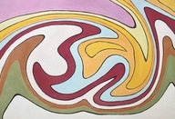 Abstrakcja nowoczesna do salonu Fale 2 obraz olejny namalowany ręcznie