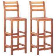 Barové stoličky 2 ks masívne akáciové drevo