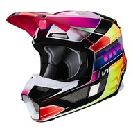 Kask FOX JUNIOR V1 YORR MULTI żółty fluo GRATISY