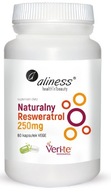 Aliness Naturalny Resweratrol 250mg 60 kaps. Cholesterol Przeciwutleniacz