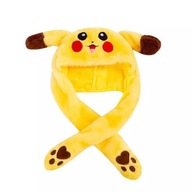Pluszowa Czapka z Ruchomymi Uszami Pikachu Pokemon