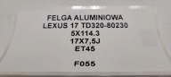 disc aluminium LEXUS 17 TD320-80230 5x114,3