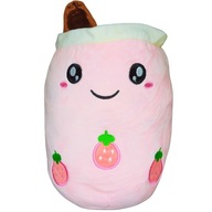 MASKOTKA PLUSZAK BUBBLE TEA TRUSKAWKA KUBEK 35 cm