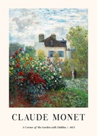 Plakat 70x50 Claude Monet ogród kwiaty róże sztuka BOHO 30 WZORÓW